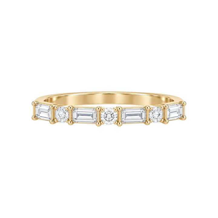14K Birthstone &amp; Diamond Birthstone Ring – 14K Yellow Gold – Front