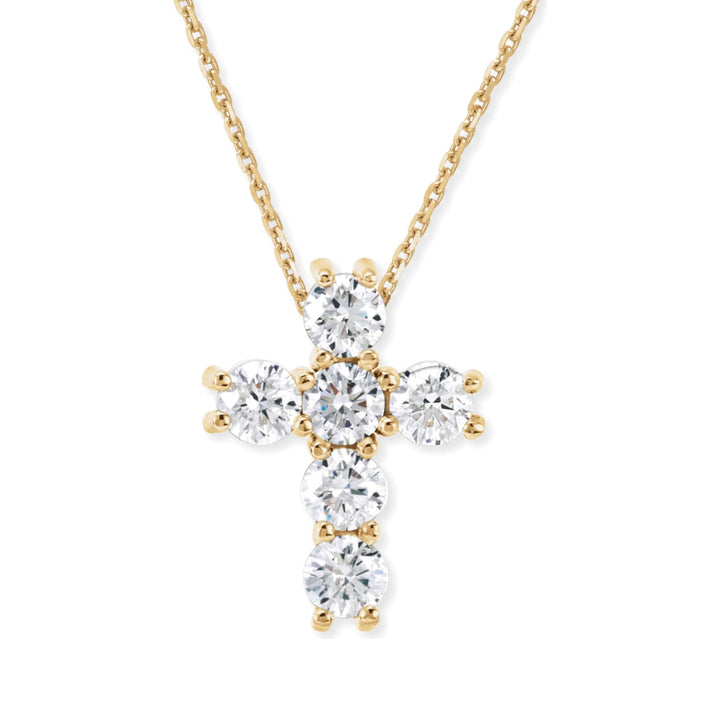 14K Classic Diamond Cross Necklace-Embark Fine Jewelry