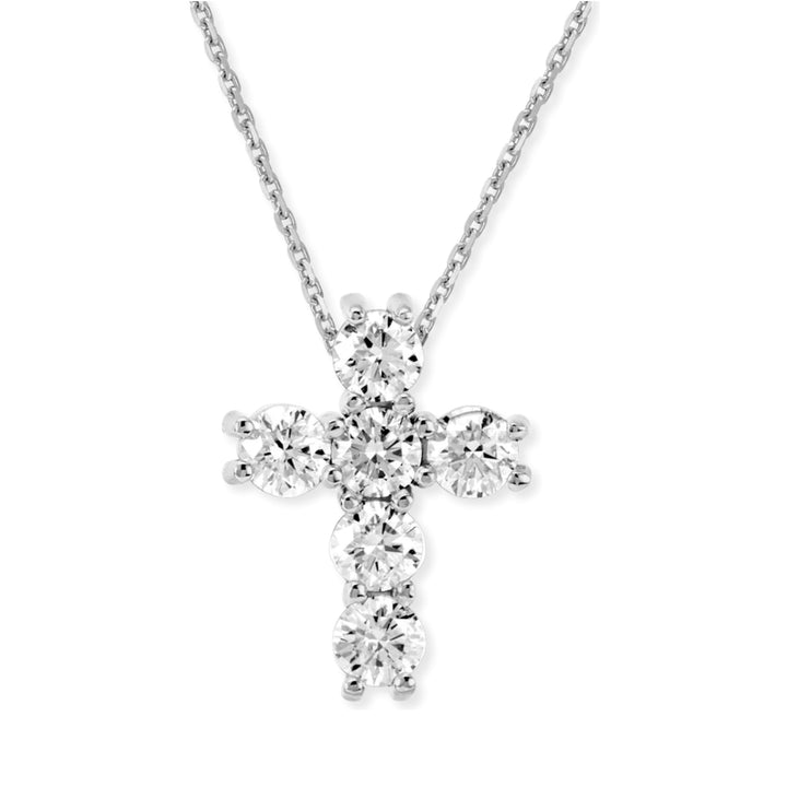 14K Classic Diamond Cross Necklace-Embark Fine Jewelry