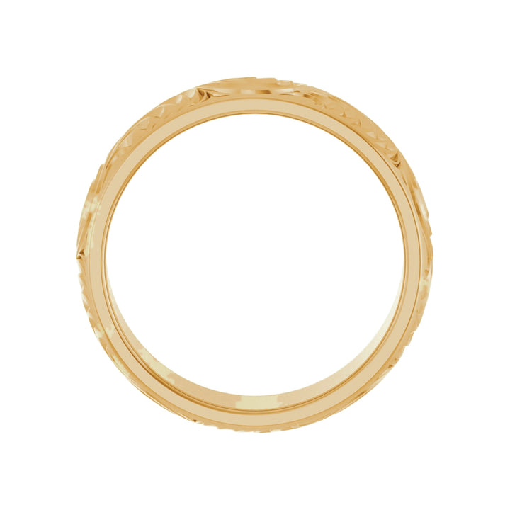 14K Comfort-Fit Scroll Pattern Band-Embark Fine Jewelry
