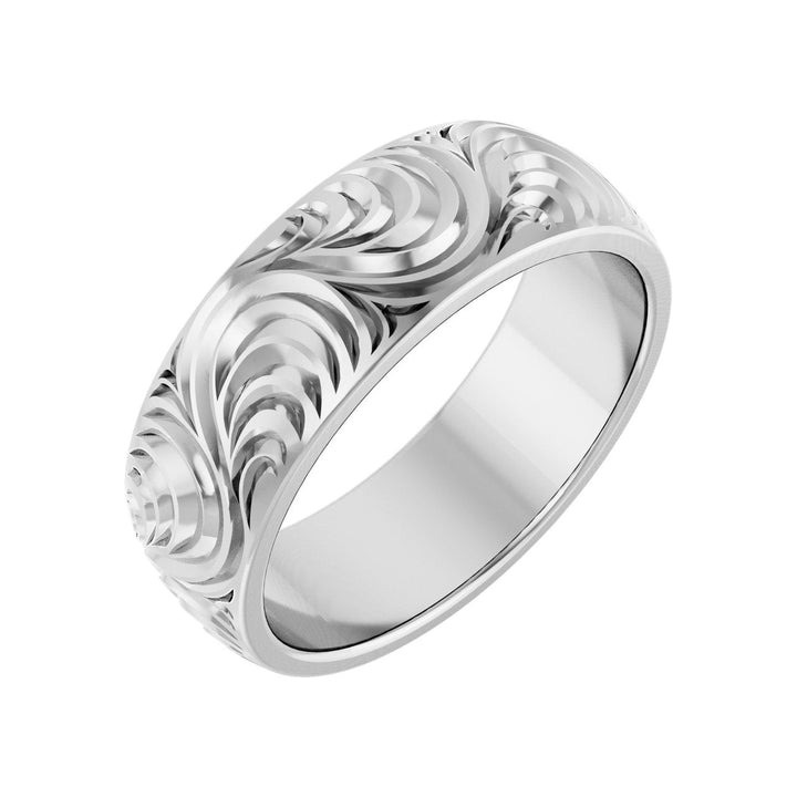 14K Comfort-Fit Scroll Pattern Band-Embark Fine Jewelry