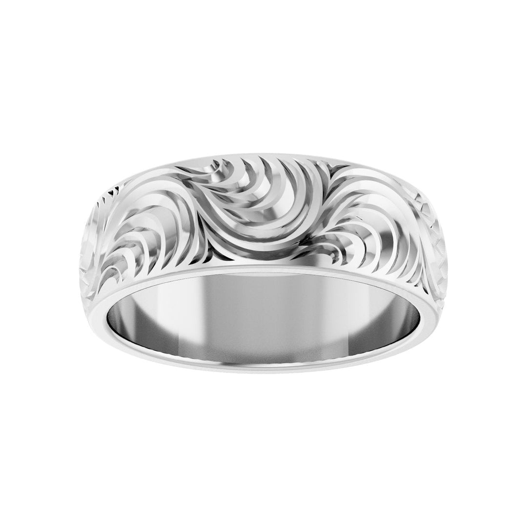 14K Comfort-Fit Scroll Pattern Band-Embark Fine Jewelry