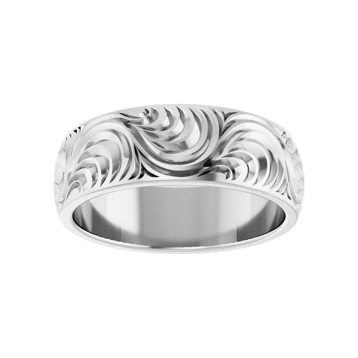 14K Comfort-Fit Scroll Pattern Band-Embark Fine Jewelry
