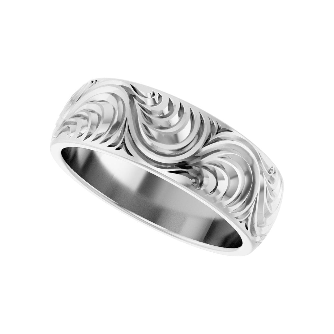 14K Comfort-Fit Scroll Pattern Band-Embark Fine Jewelry