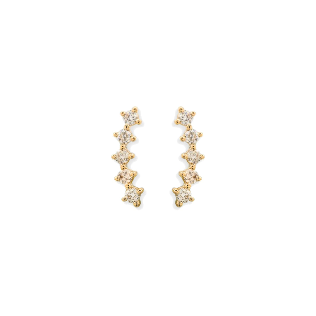 14K Curved Diamond Stud-Embark Fine Jewelry
