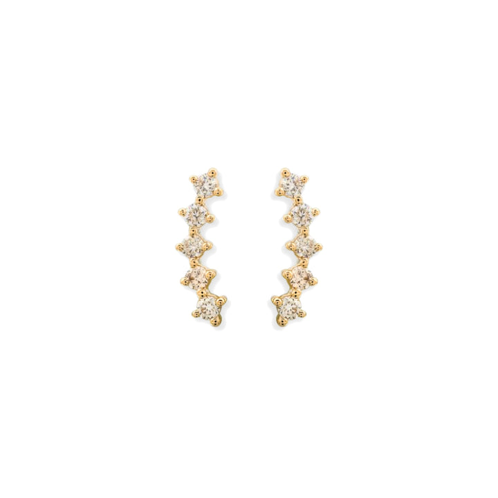 14K Curved Diamond Stud-Embark Fine Jewelry