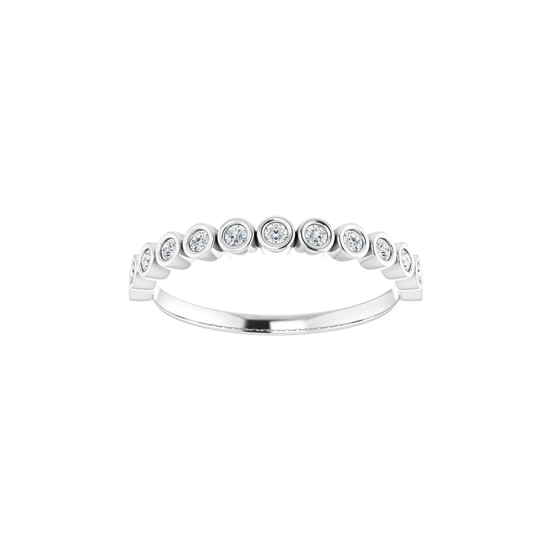 14K Diamond Bezel Anniversary Band-Embark Fine Jewelry