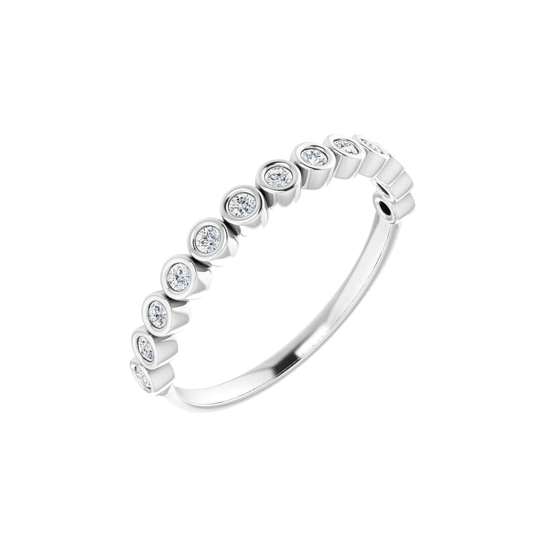 14K Diamond Bezel Anniversary Band-Embark Fine Jewelry