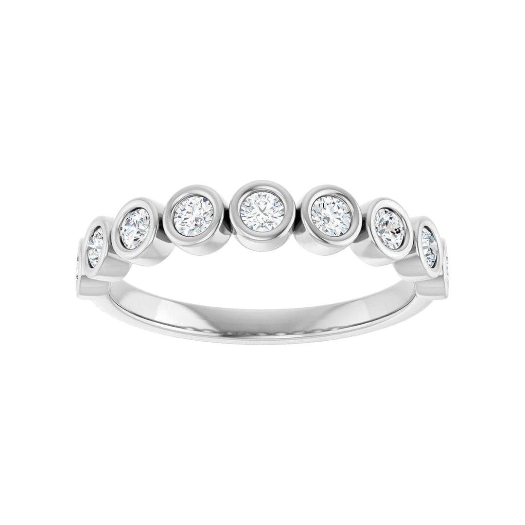 14K Diamond Bezel Anniversary Band-Embark Fine Jewelry