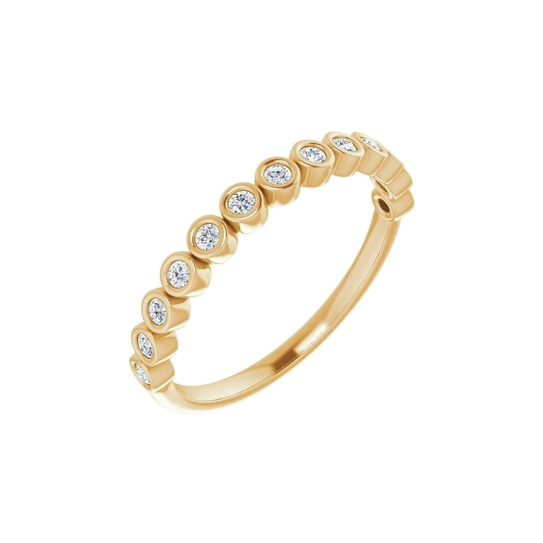 14K Diamond Bezel Anniversary Band-Embark Fine Jewelry