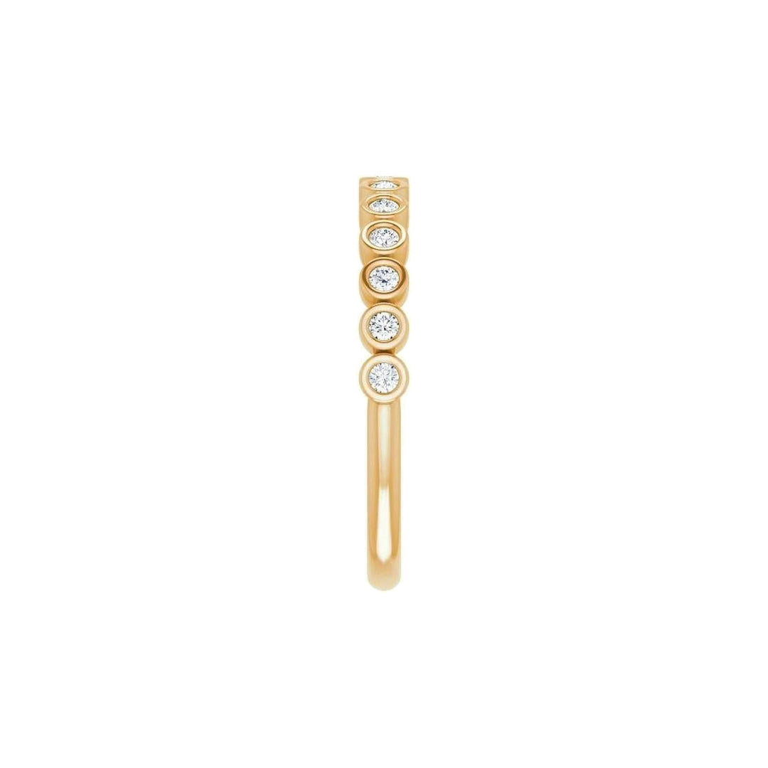 14K Diamond Bezel Anniversary Band-Embark Fine Jewelry