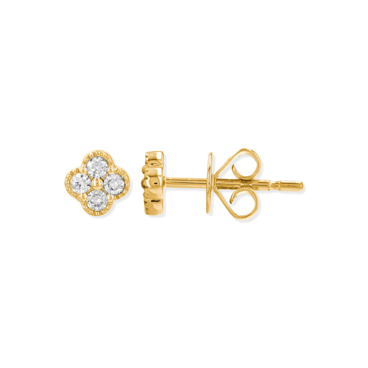 14K Diamond Clover Studs-Embark Fine Jewelry