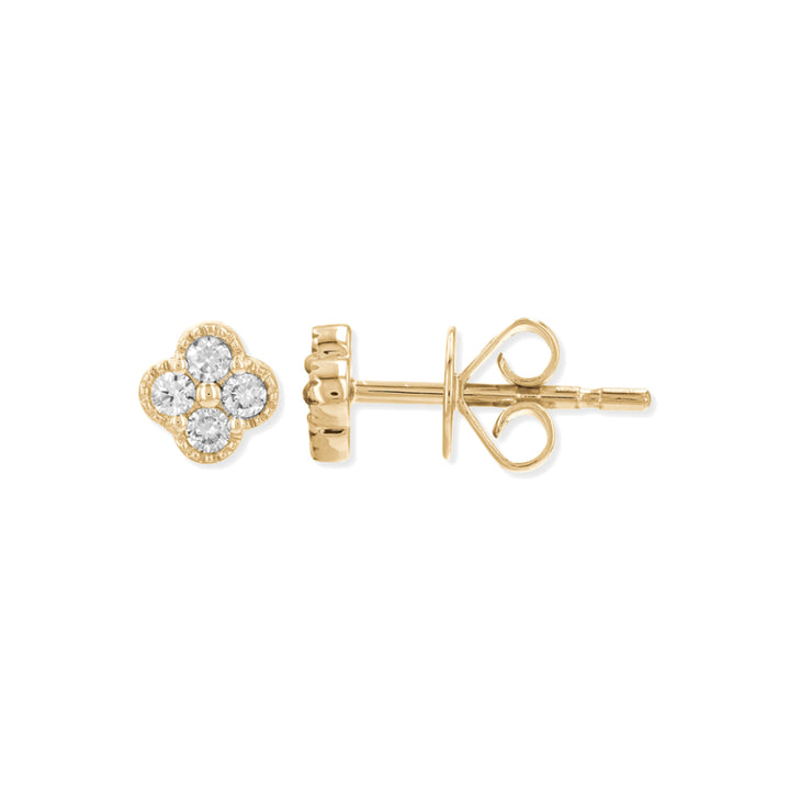 14K Diamond Clover Studs-Embark Fine Jewelry