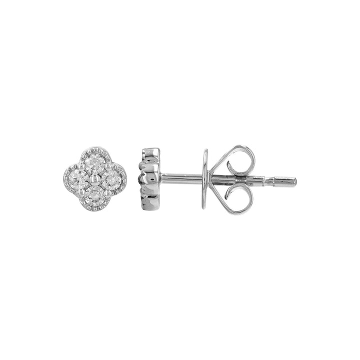 14K Diamond Clover Studs-Embark Fine Jewelry