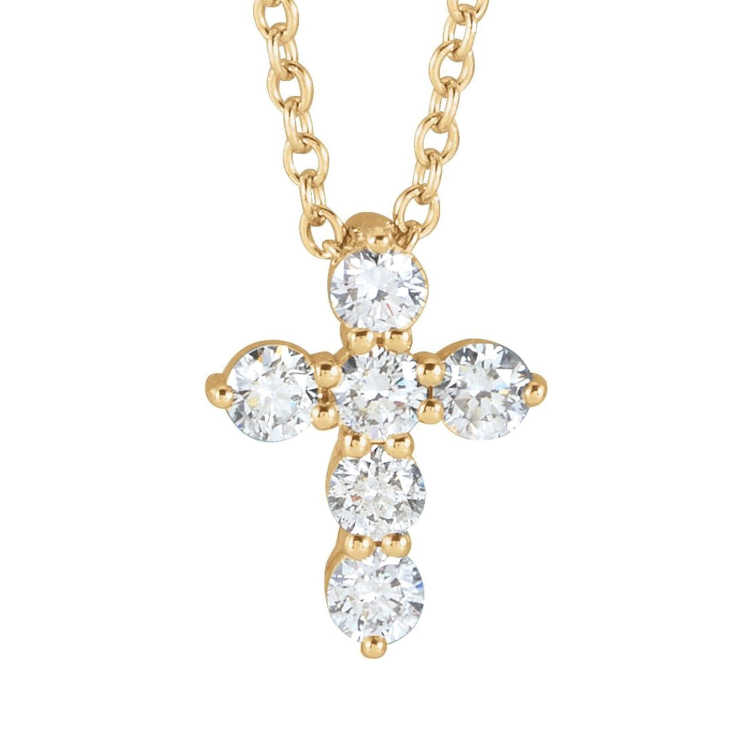 14K Diamond Cross Necklace-Embark Fine Jewelry