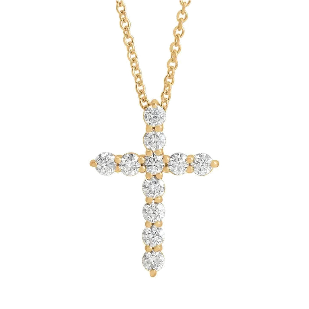 14K Diamond Cross Necklace-Embark Fine Jewelry