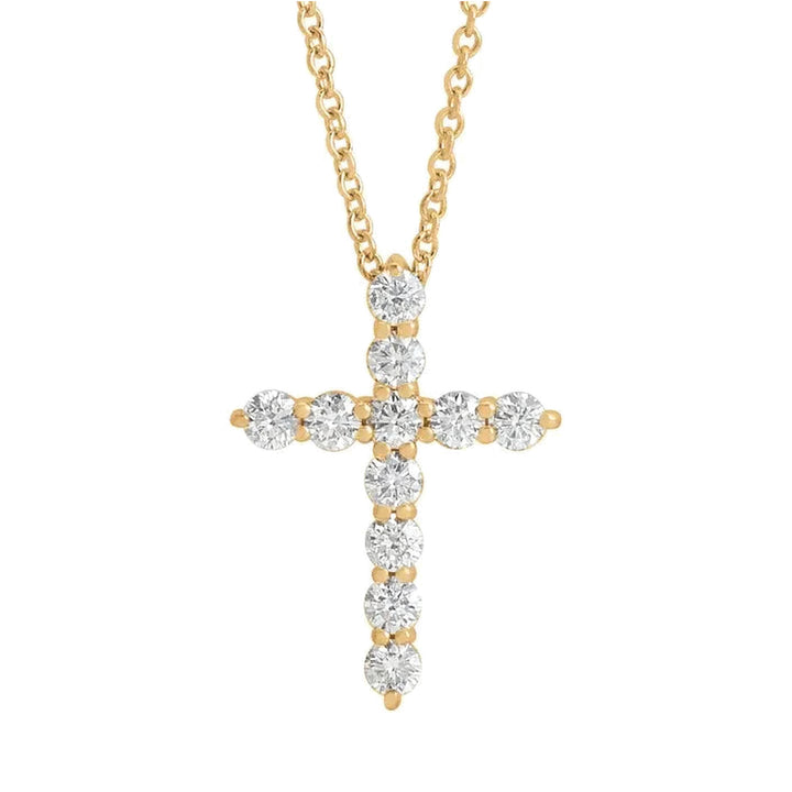 14K Diamond Cross Necklace-Embark Fine Jewelry