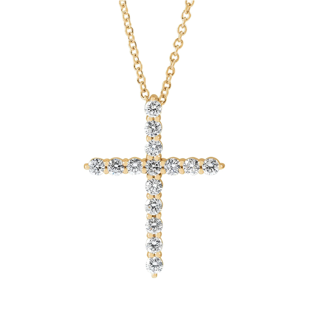 14K Diamond Cross Necklace-Embark Fine Jewelry