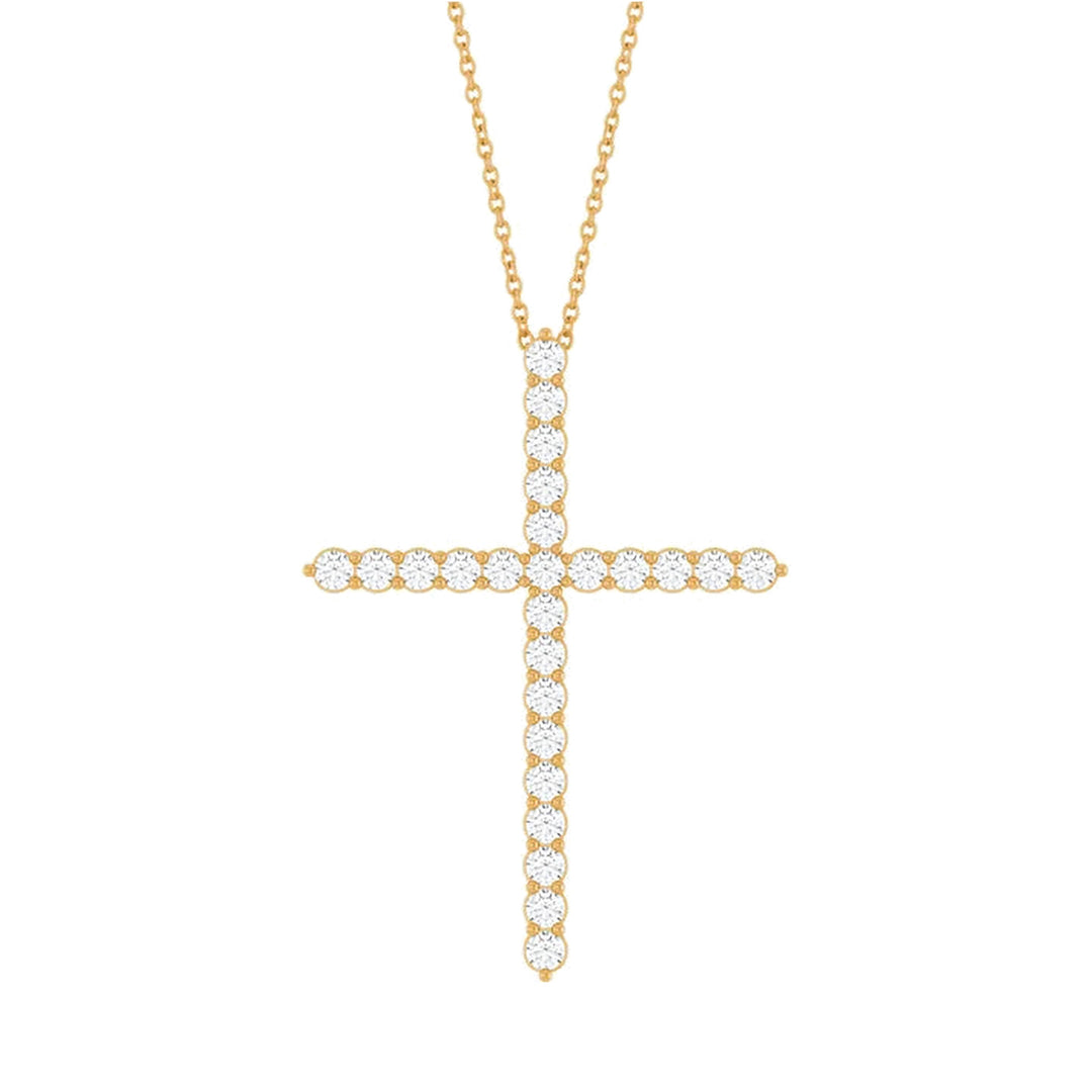 14K Diamond Cross Necklace-Embark Fine Jewelry