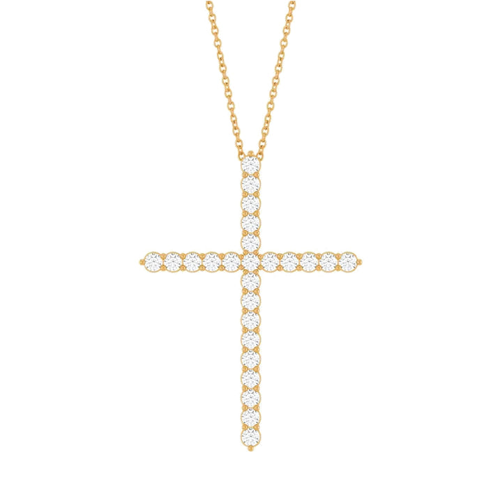 14K Diamond Cross Necklace-Embark Fine Jewelry