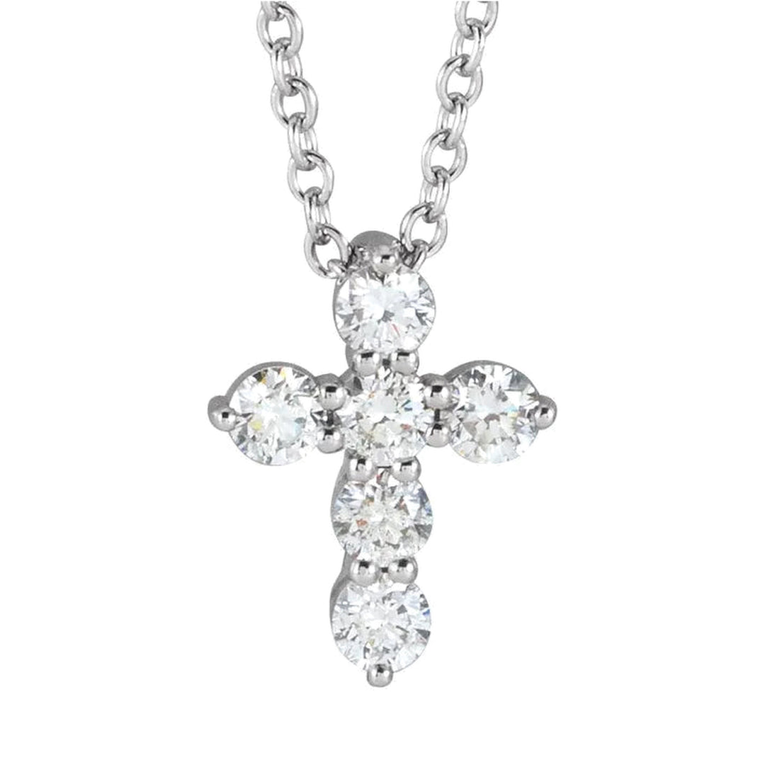 14K Diamond Cross Necklace-Embark Fine Jewelry