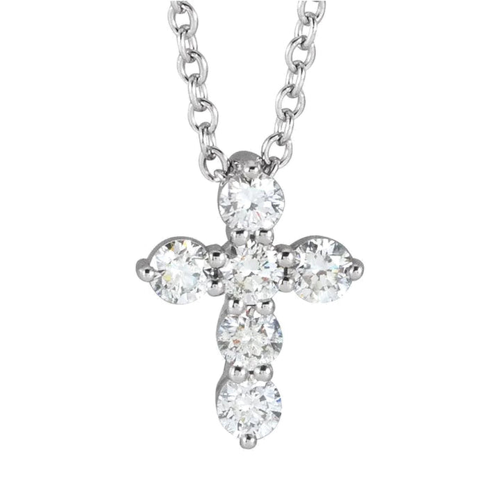 14K Diamond Cross Necklace-Embark Fine Jewelry
