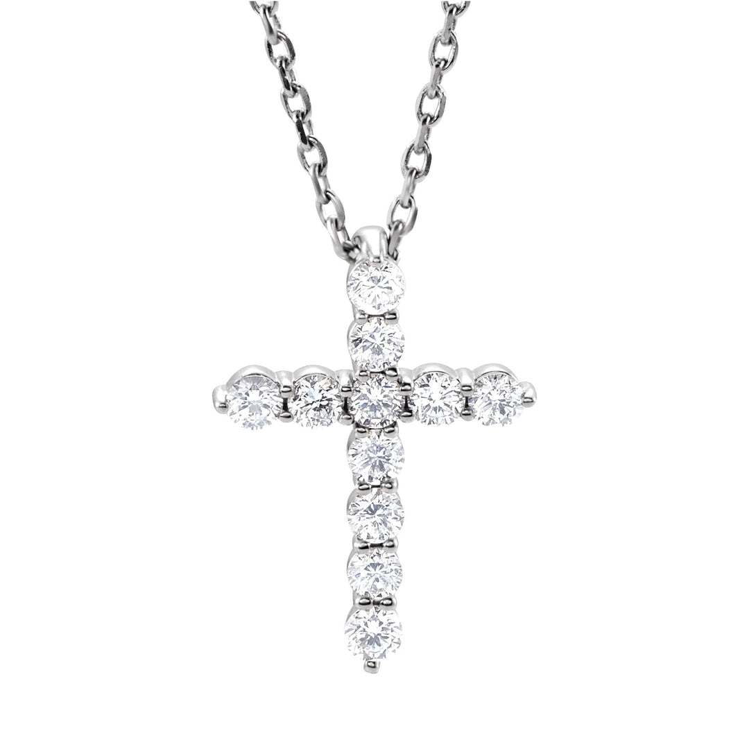 14K Diamond Cross Necklace-Embark Fine Jewelry