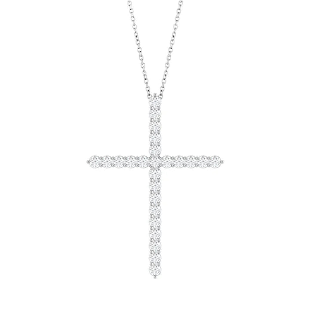 14K Diamond Cross Necklace-Embark Fine Jewelry