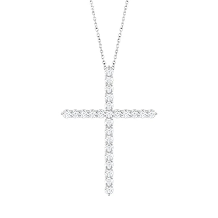14K Diamond Cross Necklace-Embark Fine Jewelry