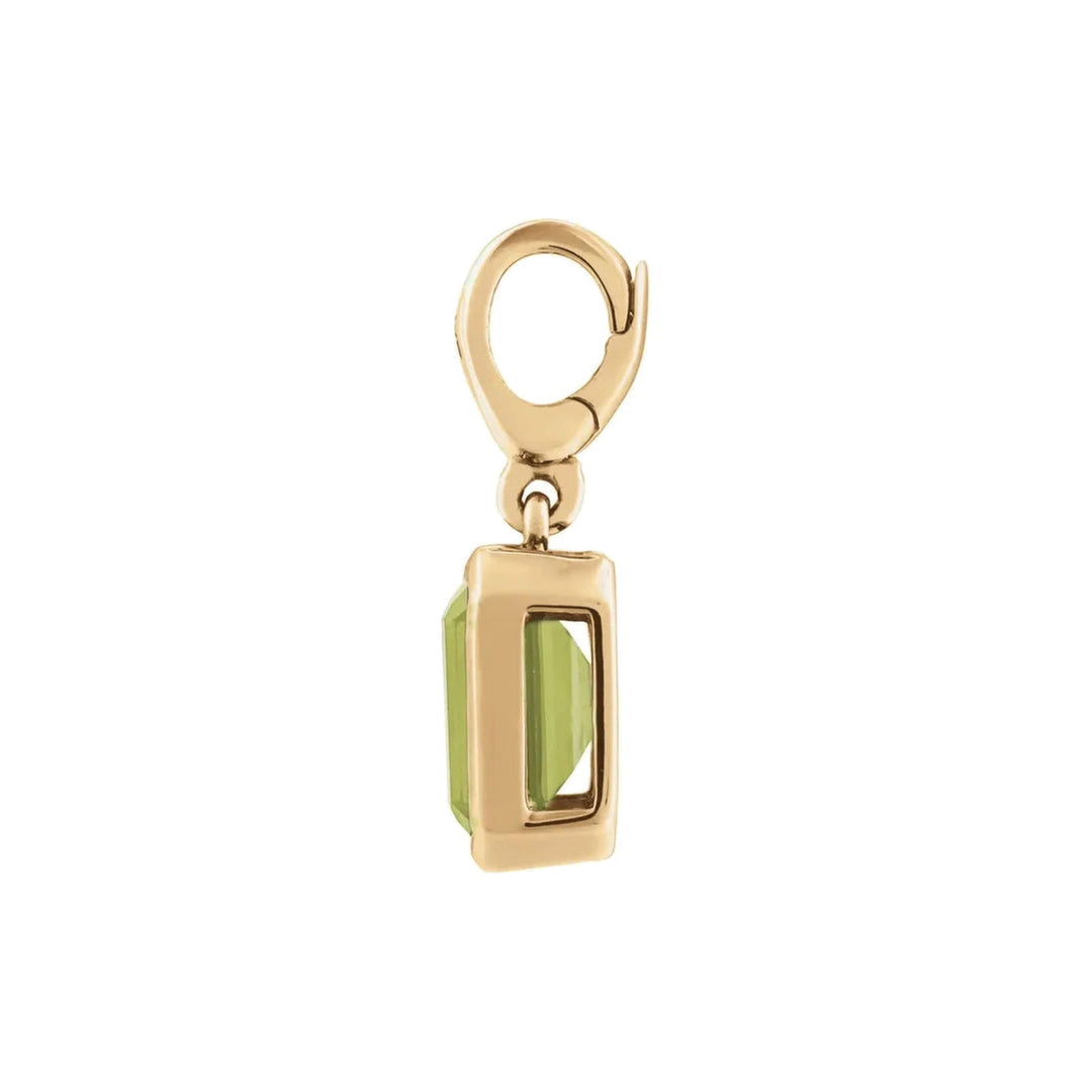 14K Emerald-Cut Gemstone Charm Alternate View-Embark Fine Jewelry