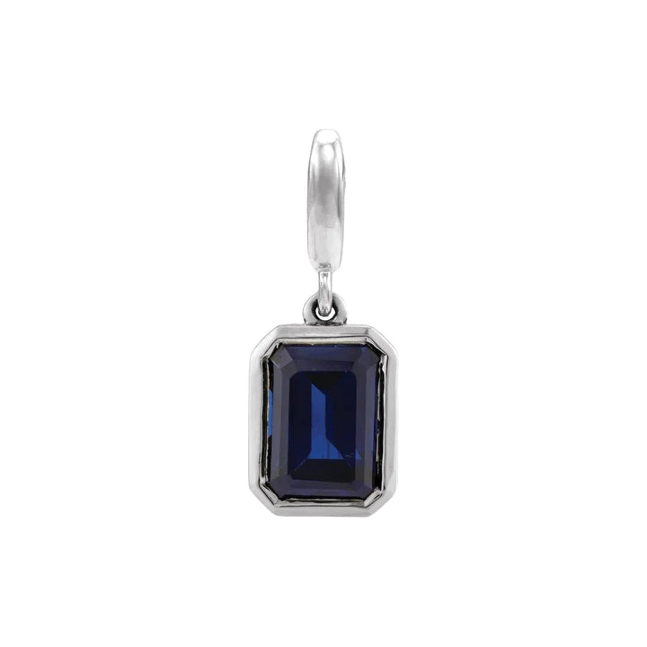 14K Emerald-Cut Gemstone Charm Alternate View-Embark Fine Jewelry