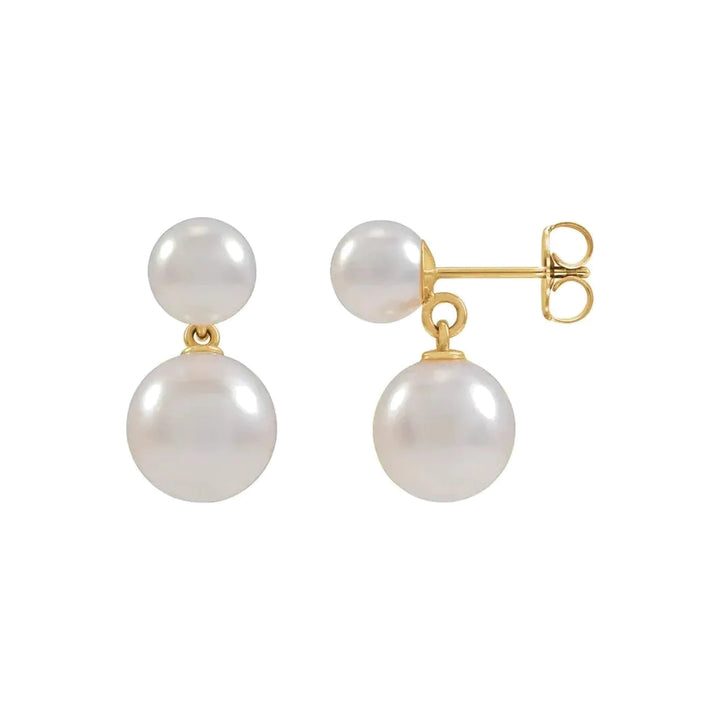 14K Freshwater Pearl Dangle Earrings-Embark Fine Jewelry