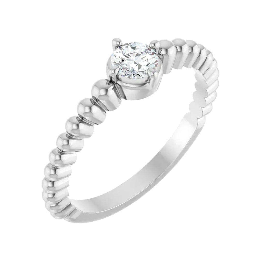 14K Gemstone Graduated Bead Ring