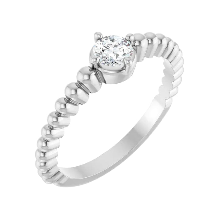 14K Gemstone Graduated Bead Ring