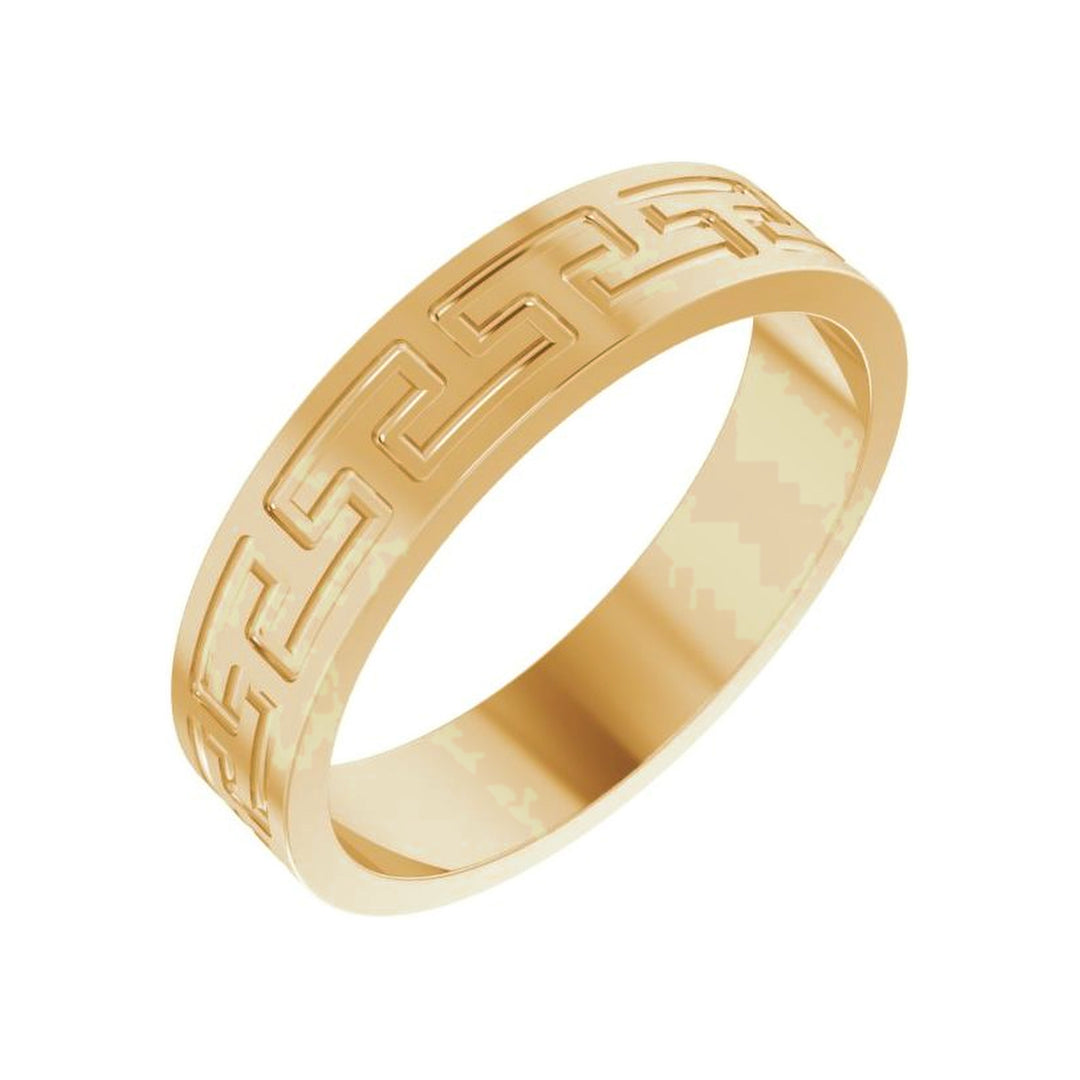 14K Greek Key Flat Band-Embark Fine Jewelry