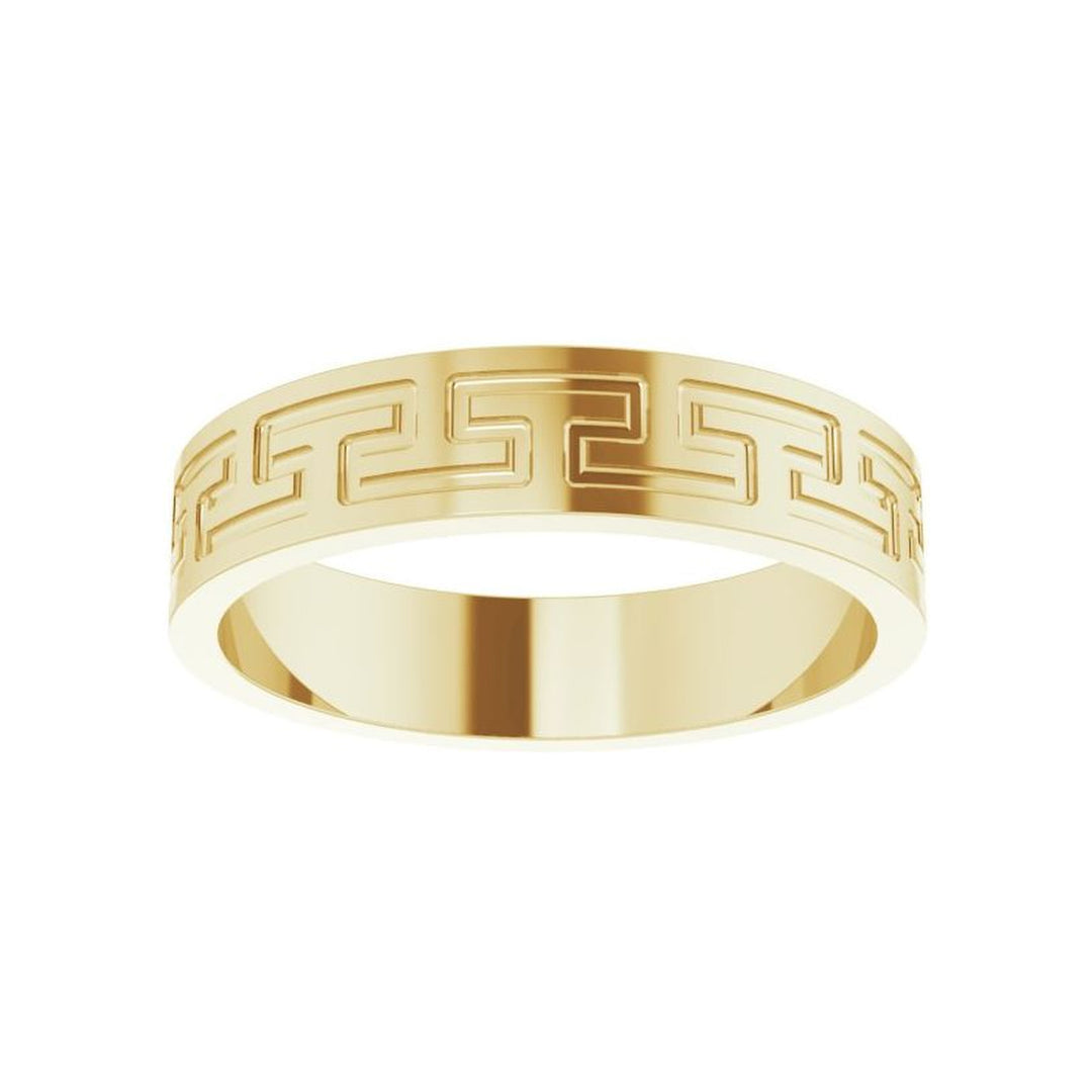 14K Greek Key Flat Band-Embark Fine Jewelry