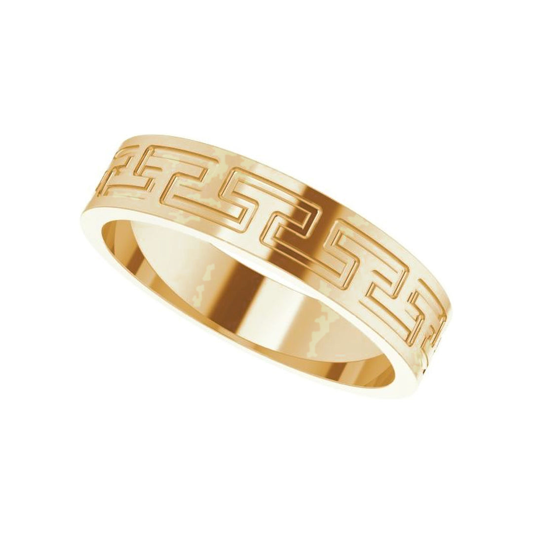 14K Greek Key Flat Band-Embark Fine Jewelry