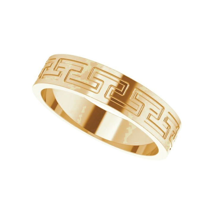 14K Greek Key Flat Band-Embark Fine Jewelry