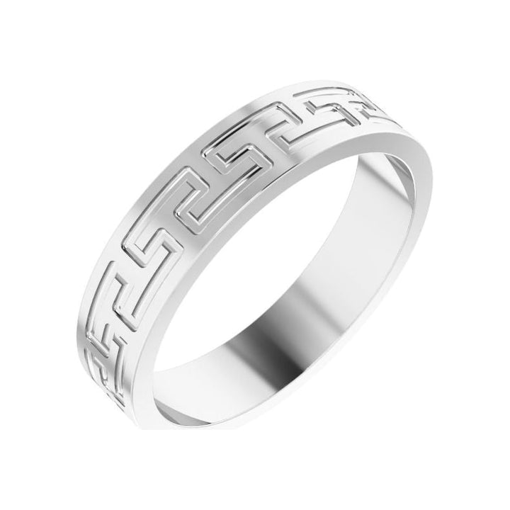 14K Greek Key Flat Band-Embark Fine Jewelry