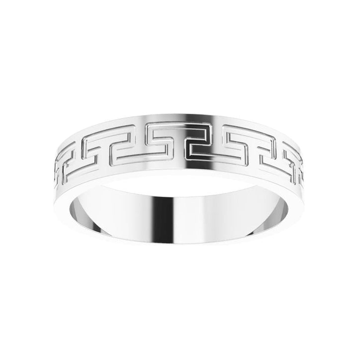 14K Greek Key Flat Band-Embark Fine Jewelry