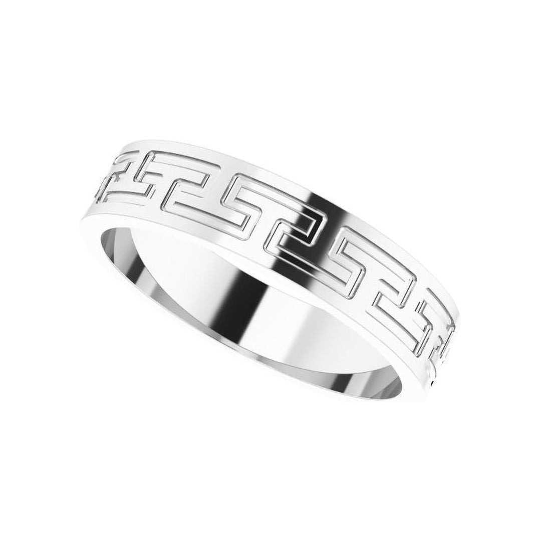 14K Greek Key Flat Band-Embark Fine Jewelry