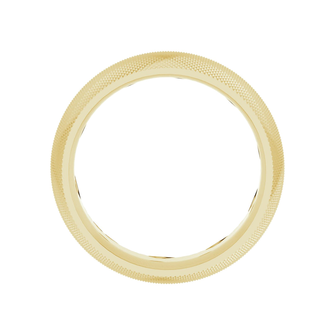 14K Half Round Knurl Design Band-Embark Fine Jewelry