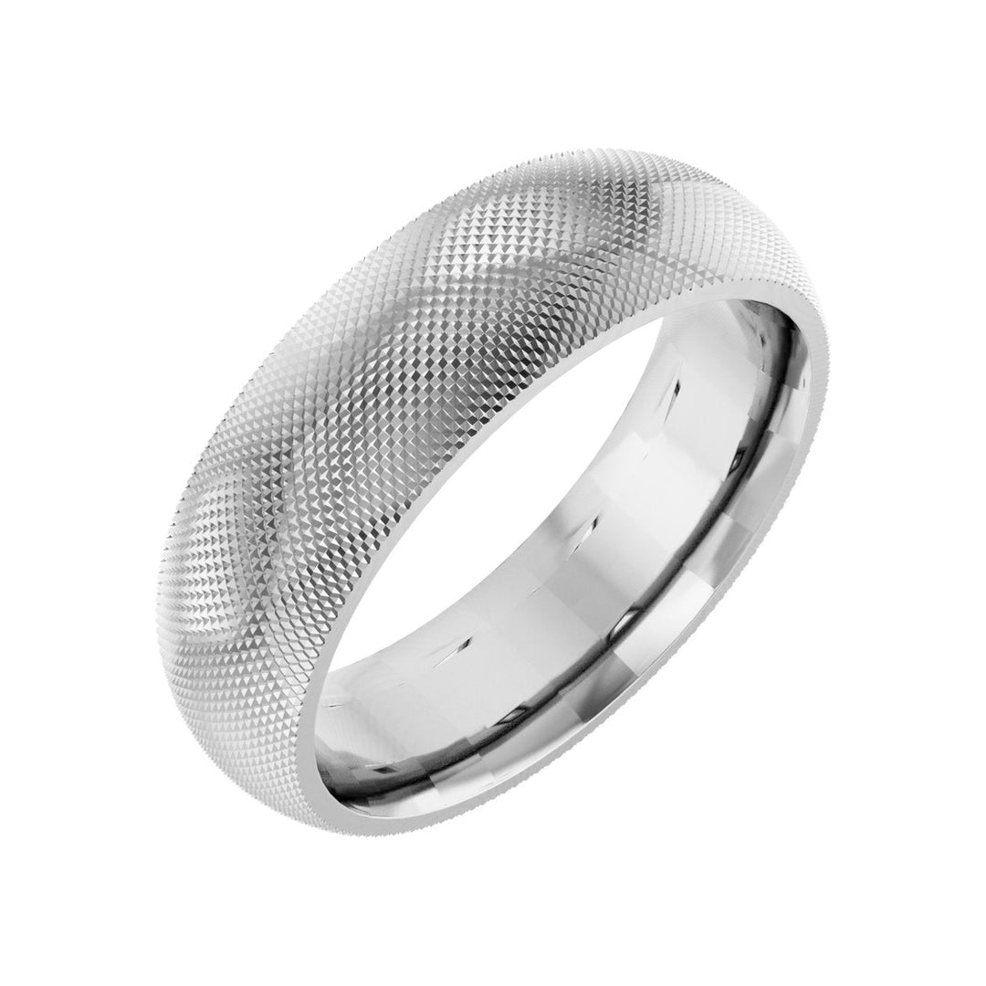 14K Half Round Knurl Design Band-Embark Fine Jewelry