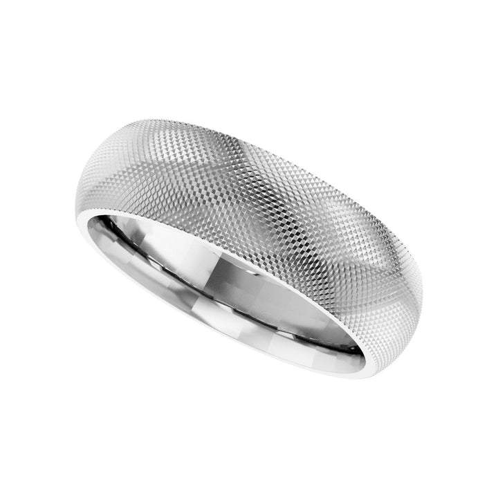 14K Half Round Knurl Design Band-Embark Fine Jewelry