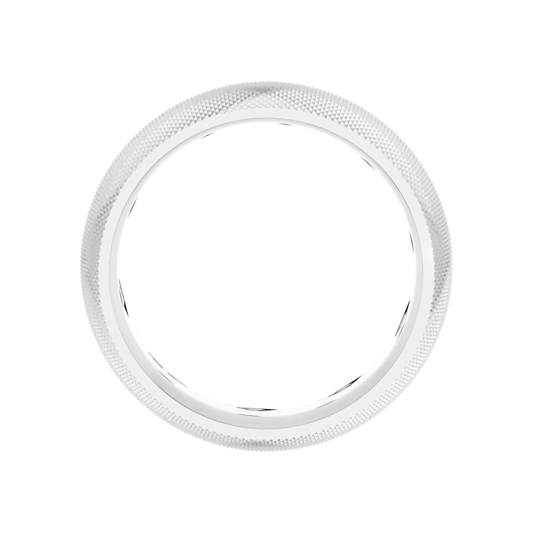 14K Half Round Knurl Design Band-Embark Fine Jewelry