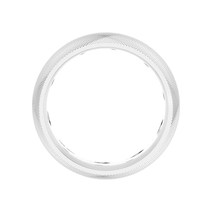 14K Half Round Knurl Design Band-Embark Fine Jewelry