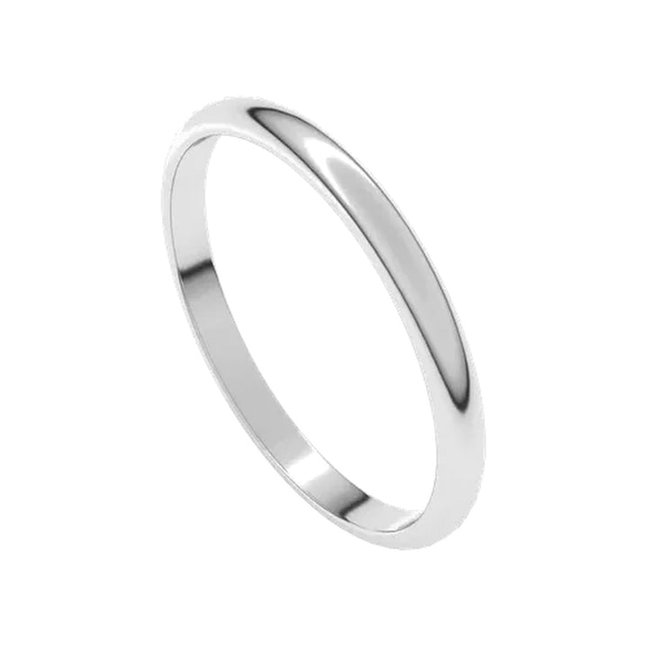 14K Half Round Lightweight Band 14KW / 2mm-Embark Fine Jewelry