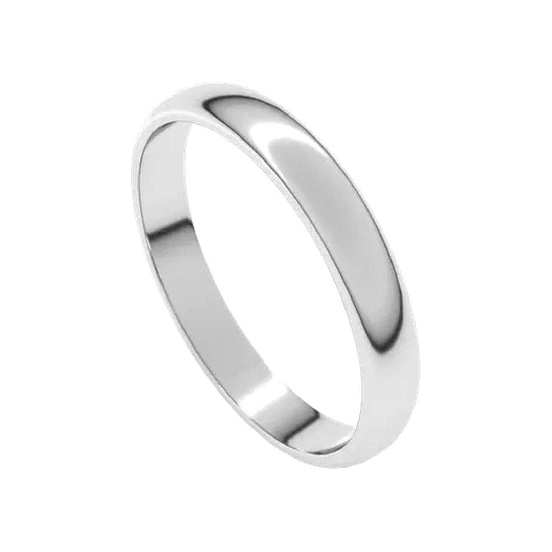 14K Half Round Lightweight Band 14KW / 3mm-Embark Fine Jewelry