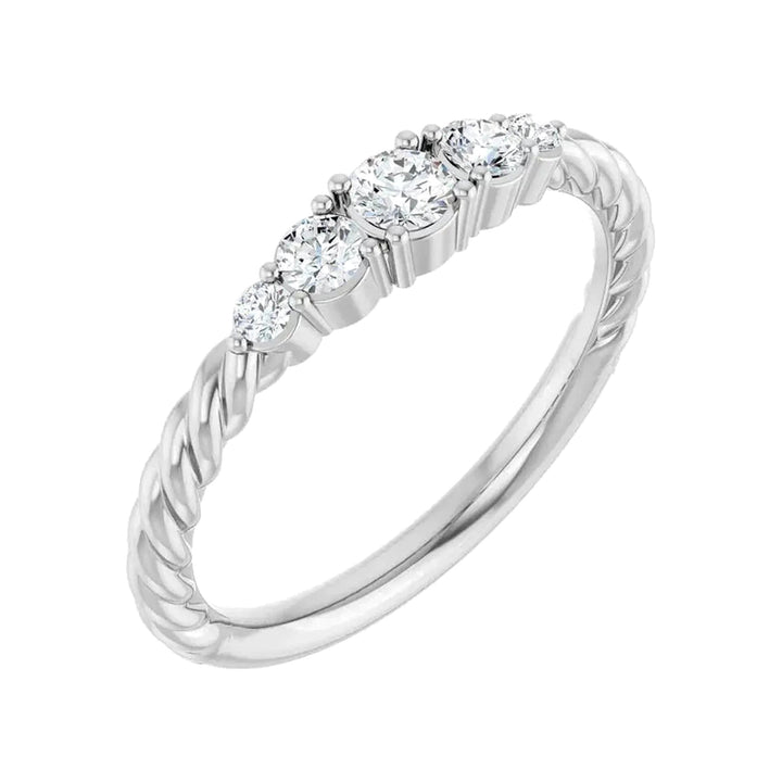14K Gemstone &amp; Lab-Grown Diamond Stackable Ring