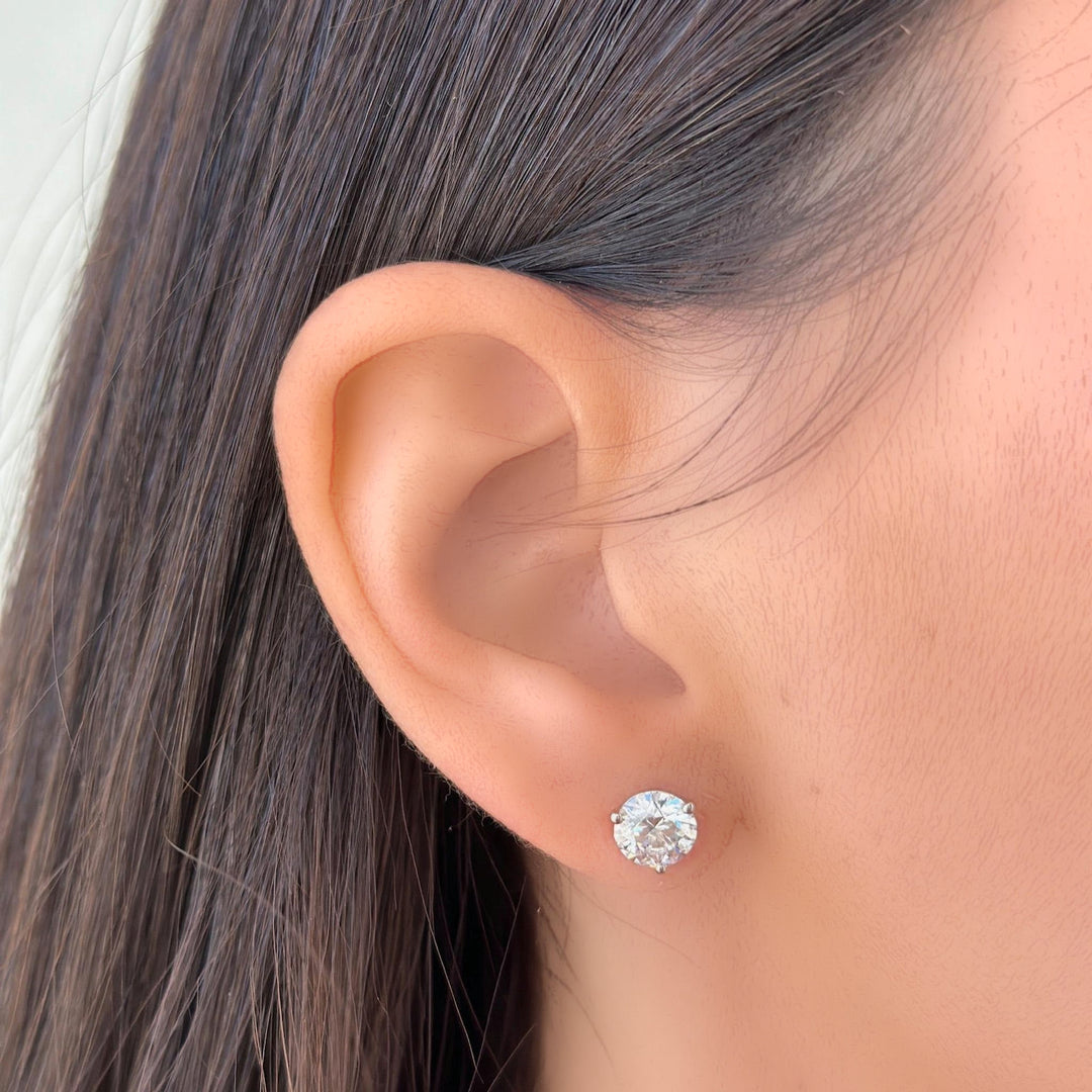 14K Lab Grown Diamond 3-Prong Martini Studs-Embark Fine Jewelry
